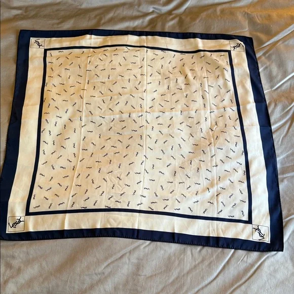 YSL Monogram Silk Scarf - Picture 7 of 9